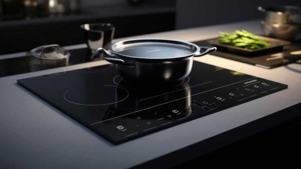 a cozinha brilha com o seu novo fogao de inducao elegante